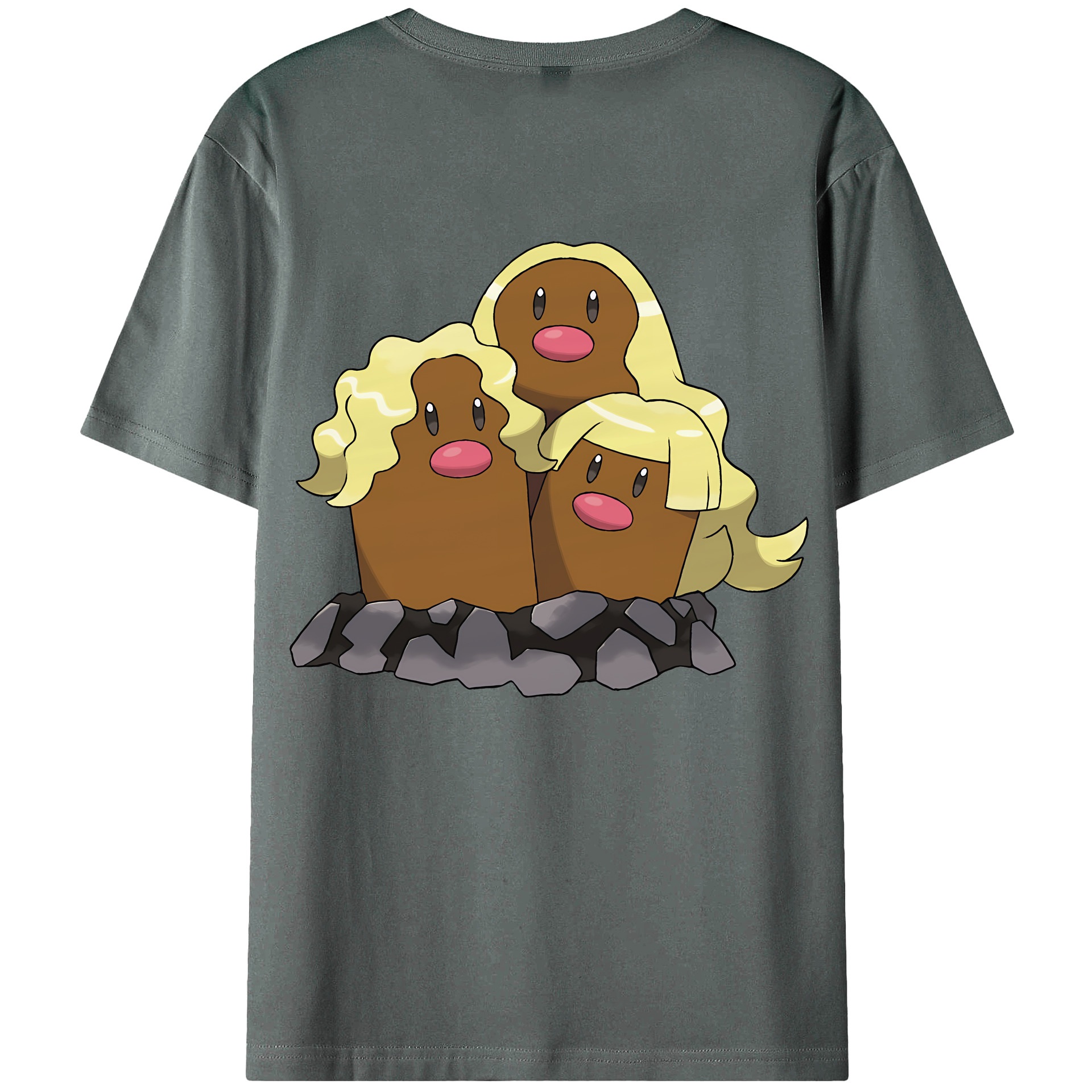 （画像用） ポケットモンスター Pokémon 綿100％ メンズ半袖Tシャツ（バックプリント） 通気性